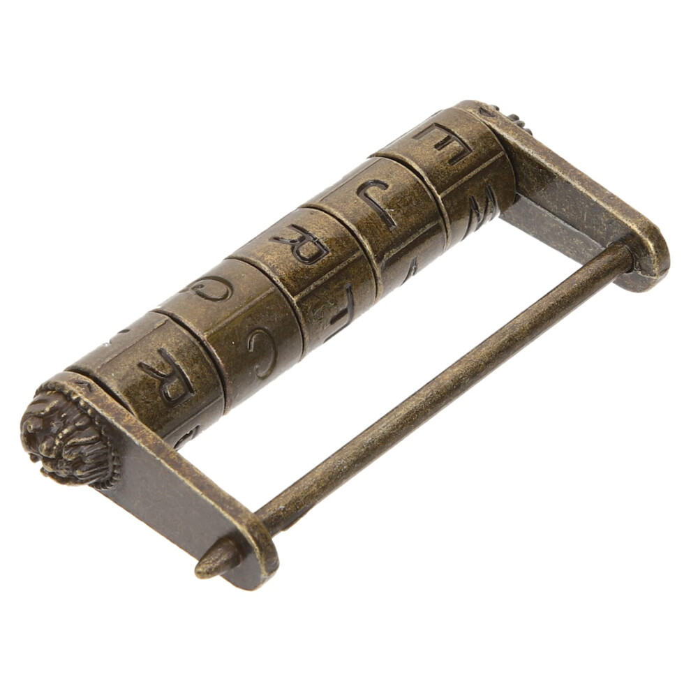 Vintage Padlock Antique Chinese Lock Combination Code Security Zinc Alloy Decorative Drawer 9189345539015
