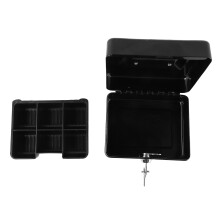 Tragbare Metall-Geldkassette mit Schloss, 566g, 2 Schlüssel, für Zuhause & Auto Speicherung