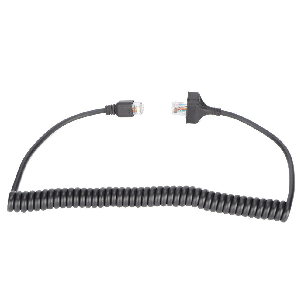 Rj-45 Connector Cable, Compatible With Kenwood Dtmf Microphones, High-Quality Pvc Ensures Robust Construction, Coiled Cord Provides Flexibility And 9773935215733