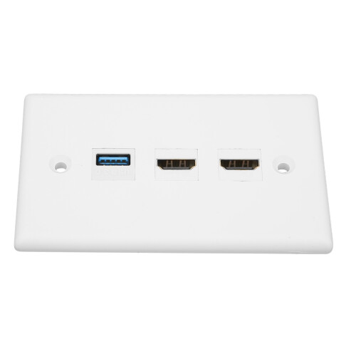 Επιτοίχια βάση HDMI, επιτοίχια βάση Keystone με σχεδιασμό χωρίς συγκόλληση και κρυφά 2