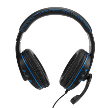 Gaming Headset, Bleu Noir, Reality Effects 50 mm subwoofer-højttalere med svingspole, magnetisk felt-luftringhulrum til levende lydbilleder, blødt