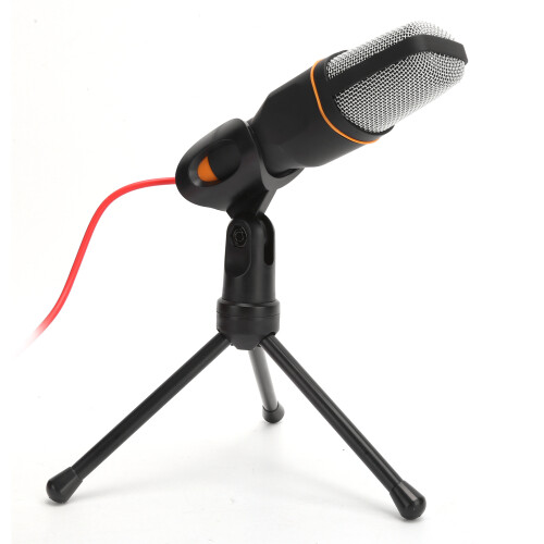 Noise Reduction USB Connection Gaming Microphone for PC with Adjustable Stand, RGB Microphone Featuring Foldable Telescopic Tripod, Condenser Micropho 1