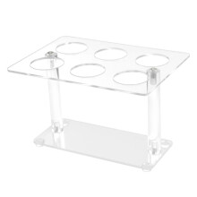 6 Holes Transparent Acrylic Ice Cream Holder For Cones Cakes Rolls Sushi Candy Fries