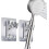 Shower Head Holder Adjustable Wall Mounted Bracket Punch Bathroom Kitchen Stand 10x7.5cm 2