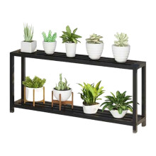 Metal Plant Shelf 2Tier Indoor Outdoor Plant Stand Corner Narrow SpaceSaving Plant Holder Modern Flower Display Rack