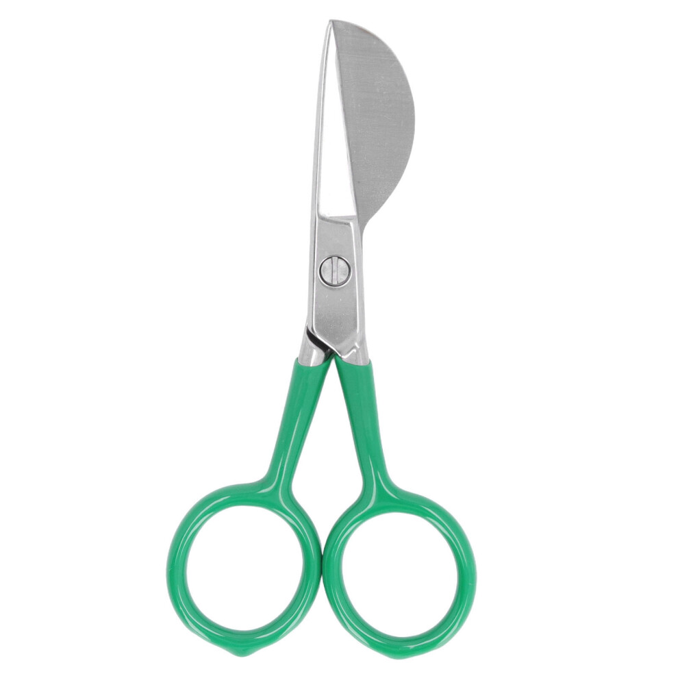 Applique Scissors With Double Bent Offset Handle, Duckbill Blade Fabric Shears Featuring Tension Screw And Sharp Tips For Needlework Rug Making Embroi 9399812971570
