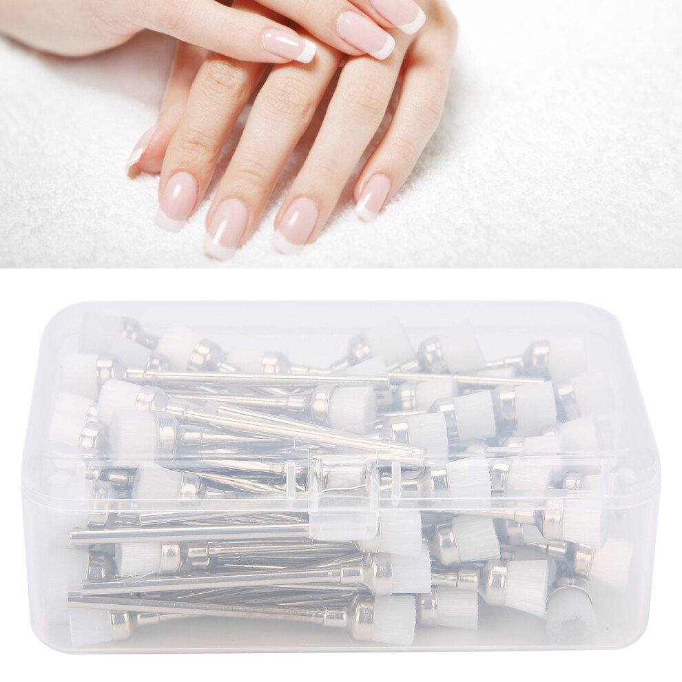 100pcs Stainless Steel Nail Drill Bit Cleaning Brushes, Manicure Tool Accessories