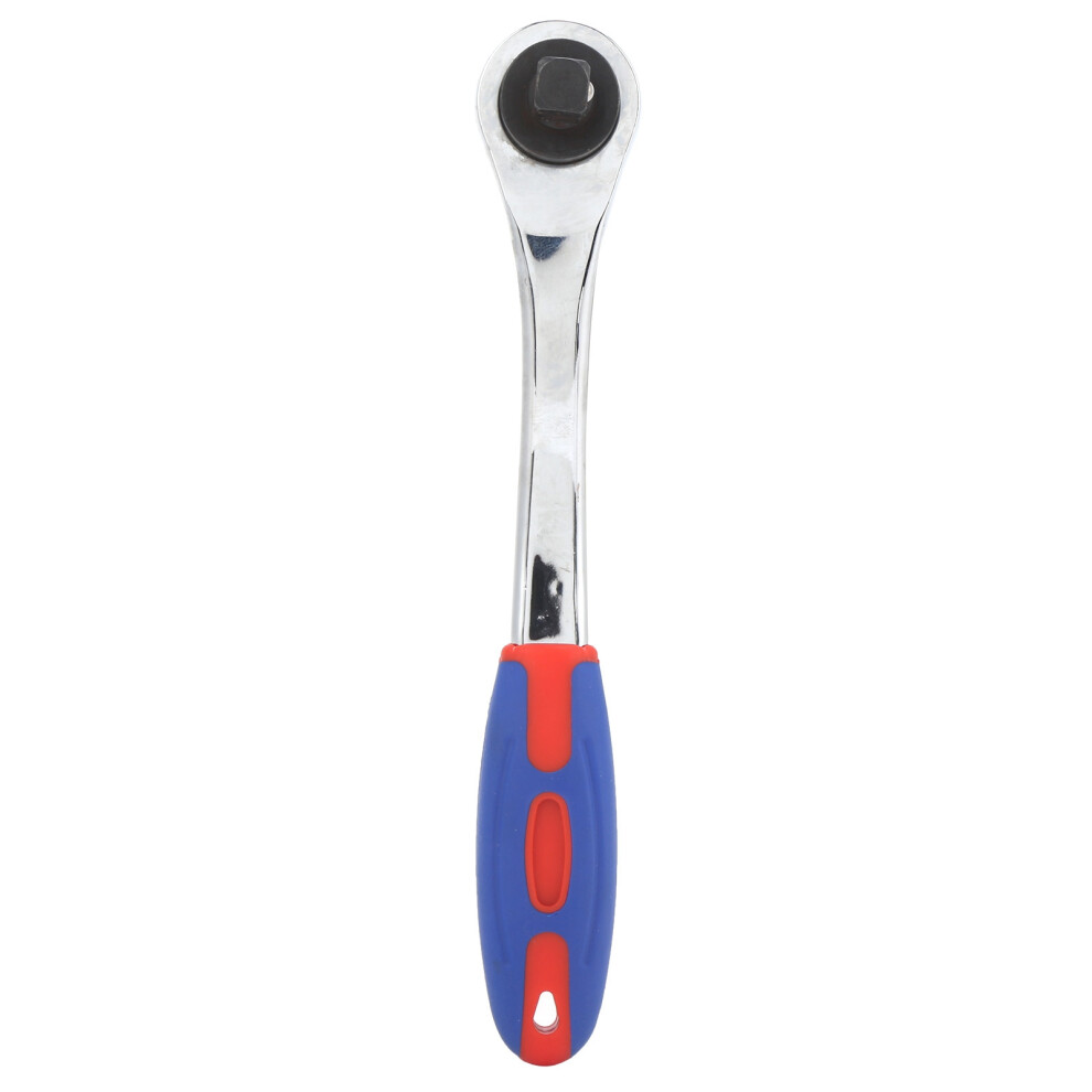 3/8In 72 Teeth Ratchet Wrench Chrome-Vanadium Steel, Red & Blue 3341378660524