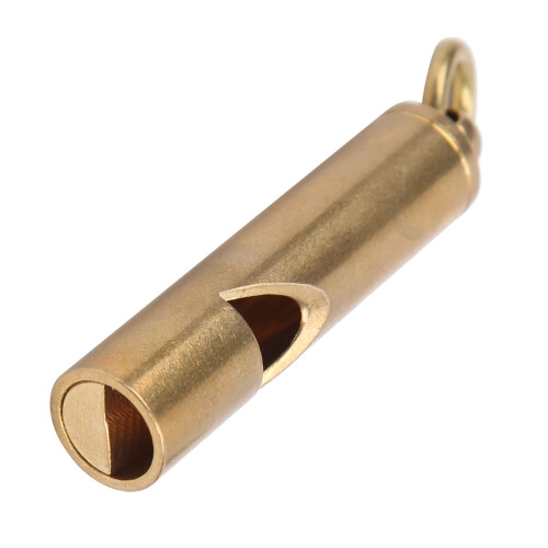Compact 100dB Brass Emergency Whistle - Outdoor Self-Defense Tool 2