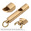 Compact 100dB Brass Emergency Whistle - Outdoor Self-Defense Tool 2