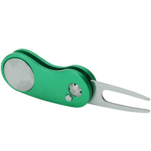 Stainless Steel Golf Fork with Popup Button for Green Repairs