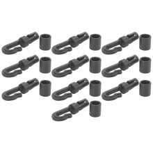 Marine Kayak Canoe Bungee Shock Cord Hooks Plastic Rope AntiCorrosion Set of 10