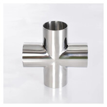25mm Pipe OD Butt Welding Cross 4Way Splitter SUS 304 Stainless Steel Fitting for Homebrew Beer and Wine Ref: 4679