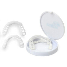 Fake Teeth Veneers Snap On Set for Instant Smile Makeover Natural Tooth Appearance with Case
