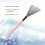 2PCS Pink Maple Drum Brush Dual Headed Percussion Stick with Steel & Rubber Tips 8