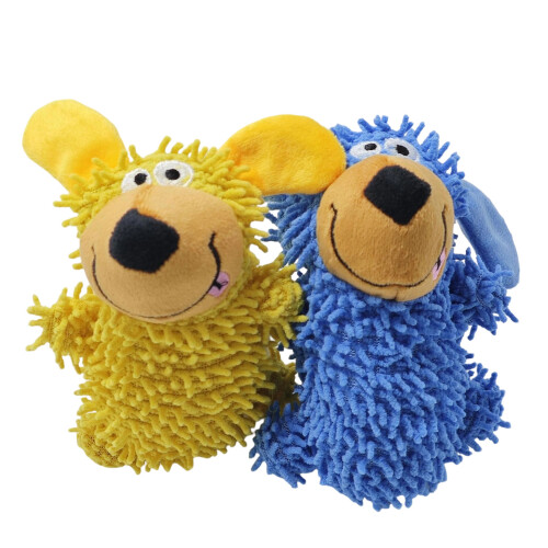 Beliebtes Hundeplüschspielzeug, quietschendes,-Blau 1