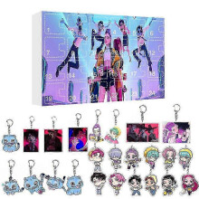 (A) 2025 KPOP Demon Hunters Christmas Advent Calendar Blind Box Backpack Flat Acrylic Keychain Pendant, Christmas Advent Calendar 2025