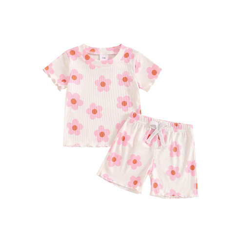 (6-12 Months, White) Ensemble d'été pour pièces adorables.