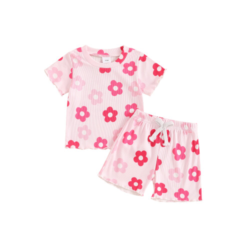 (6-12 Months, Pink) Ensemble d'été pour pièces adorables.