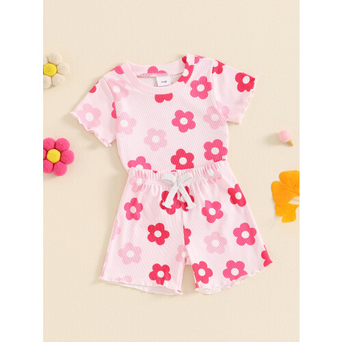 (6-12 Months, Pink) Ensemble d'été pour pièces adorables. 2