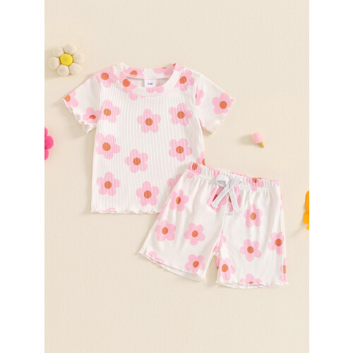 (18-24 Months, White) Ensemble d'été pour pièces adorables. 2