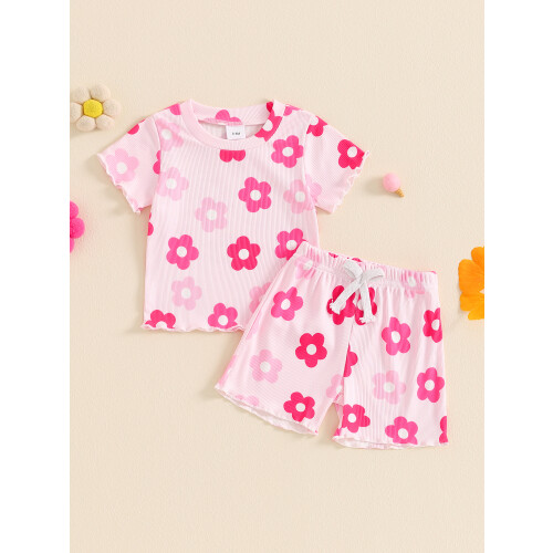 (6-12 Months, Pink) Ensemble d'été pour pièces adorables. 1