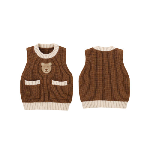 (18-24 Months, Brown) Γιλέκο Sunlight/αρκούδας για στρογγυλή λαιμόκοψη 1