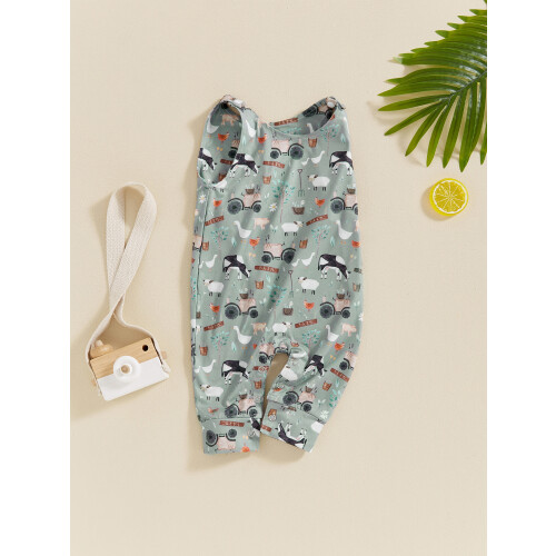 (3-6 Months, Gray) Macacão infantil masculino a dia. 2
