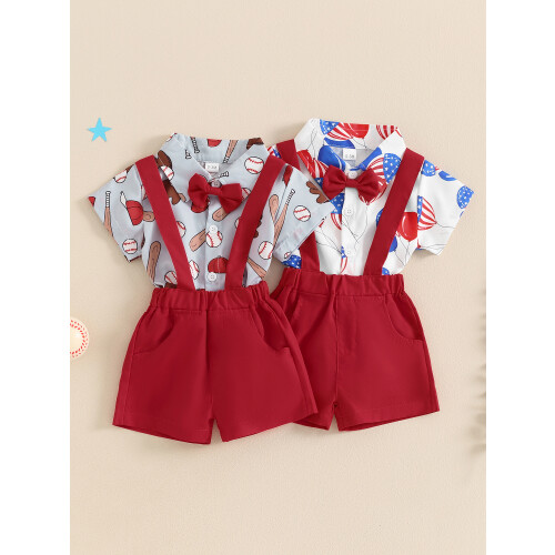 (3-6 Months, Indigo) Shorts-Set für Babys 4. Juli. 2