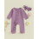 (0-3 Months, Purple) Ensemble 2 pièces bandeau mignon. 2