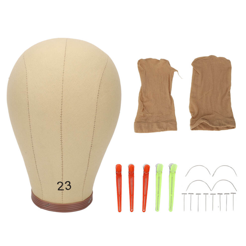Canvas Block Head Mannequin Head For Wig Making Sturdy Polyurethane Interior Head Contour More Realistic Easy To Use Light Weight Strong And Durable