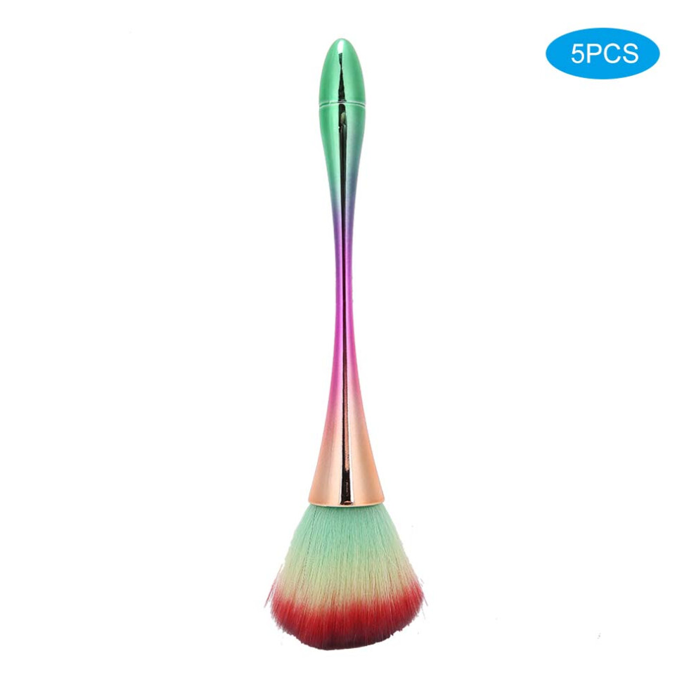 No Fading Nail Dust Removal Brush, Soft Synthetic Fiber Fluffy Head Multifunction Makeup Powder Tool with Wonderful Design Easy To Clean Ergonomic