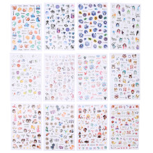 Adesivos decorativos DIY para scrapbook, em PVC transparente, autoadesivos e resistentes à água. Ideais para nail art, perfeitos para todas as