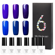 Hoogglanzende gelnagellak, afweekbaar, UV-LED-compatibel, langdurige glitterglans, sterk gepigmenteerd, beschadigt de nagels niet,