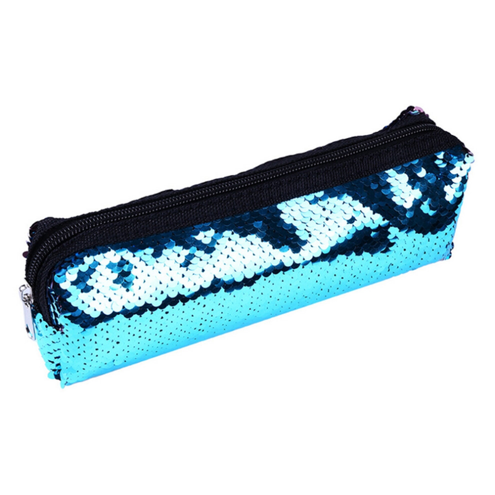 Makeup Bag, Sparkling Design with Double-sided Sequin Fabric, Reversible Sequins Cosmetic Organizer for Women, Shimmery Glitter Travel Pouch with Por