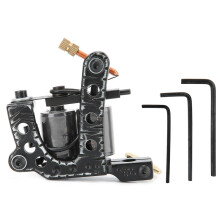 Kit de tatuagem com dicas e acessórios de silicone para iniciantes, incluindo capa protetora, ferramenta de tatuagem Coils Shader Pro, grip de