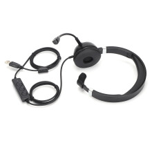 Ergonomisches Headset für klare Anrufe, digitale Signalverarbeitung für hohe Klangqualität, komfortabel und hygienisch mit weichen Ohrpolstern aus