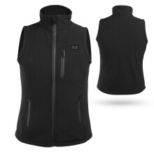 Elektrisch verwarmd vest voor dames, windbestendig softshell vest met afneembare capuchon en handzakken met ritssluiting, ideaal voor