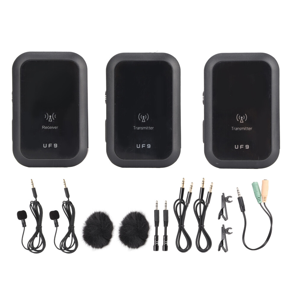 Stereo Input Microphone Set, Lossless Sound Quality Mini Lapel Microphone, Supports Connection To Multiple Devices For Enhanced Audio Experiences, 9773935214569