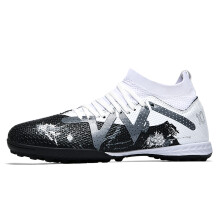 (Dark Grey, 38) High-top football shoes with studded TF and long-stud FG options, unisex styles available in 4 colors for training use. football