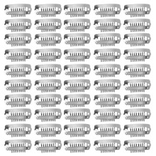 Stainless Steel Hair Extension Clips Soft Rubber Backing Snap Combs With Silicone Insert For Firm And Sturdy Hold All Day Long For Halloween Parties