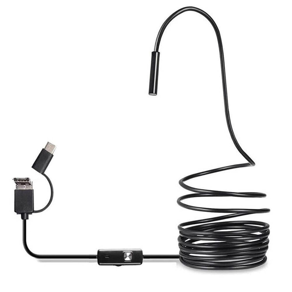 Usb Endoscope Type C Borescope 7Mm Camera For Otg Android Phone 3.5M Soft Cable Inspection Snake Camera 9347817509304