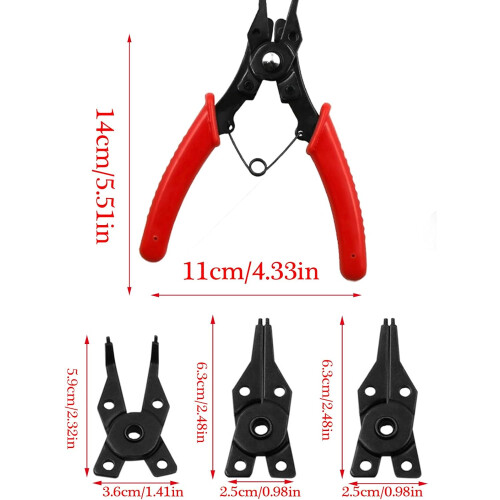 4 in 1 Snap Ring Pliers Set with Dual Function Design for Internal and External Circlip Removal 2