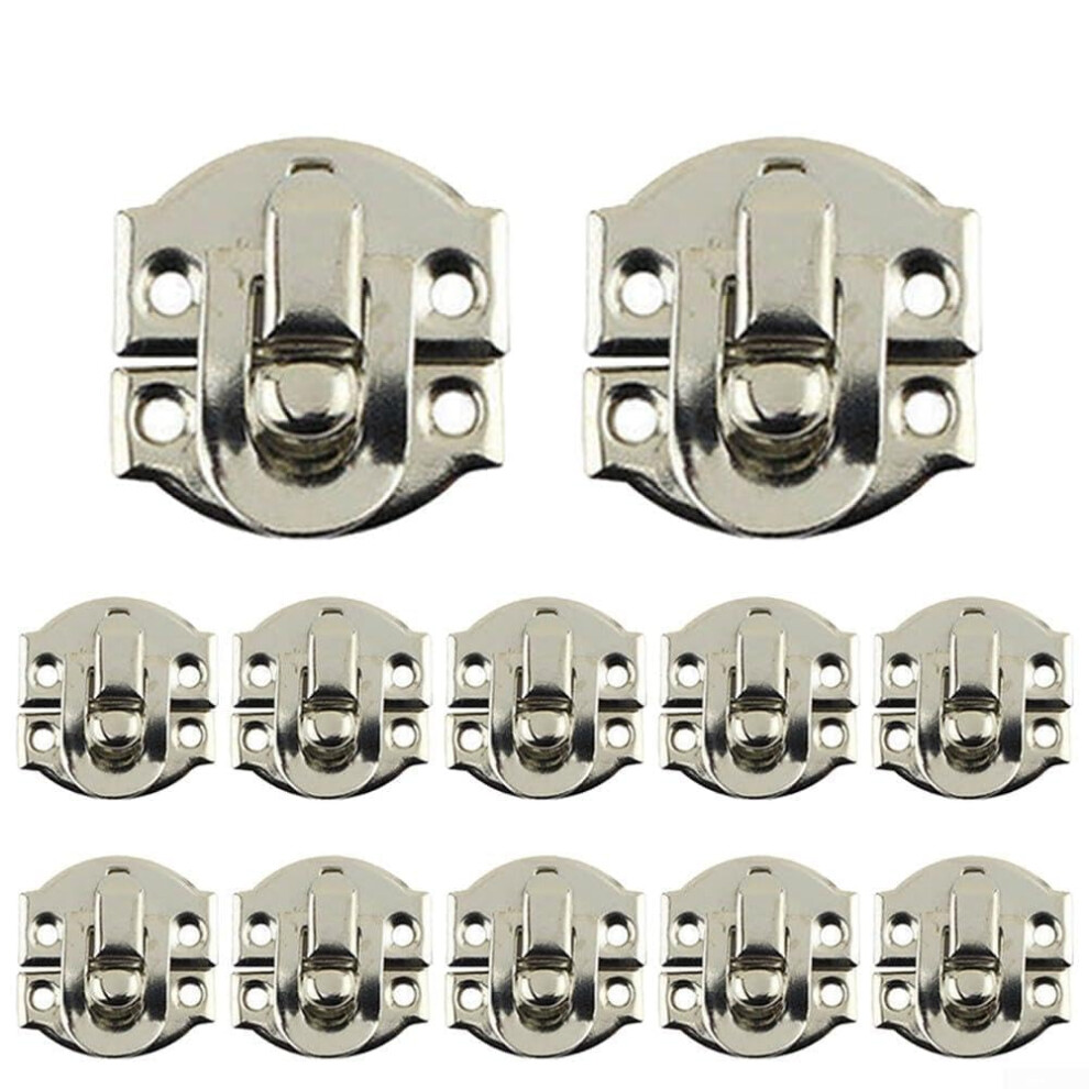 Vintage Jewelry Box Latch Silver 12Pcs Decorative Antique Cabinet Lock For Wooden Chest And Suitcase 9382693223081