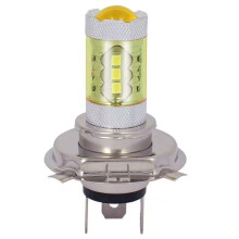 H4 4300K Yellow LED Headlight Bulb with Golden Yellow Light and  Luminous Output for Cars
