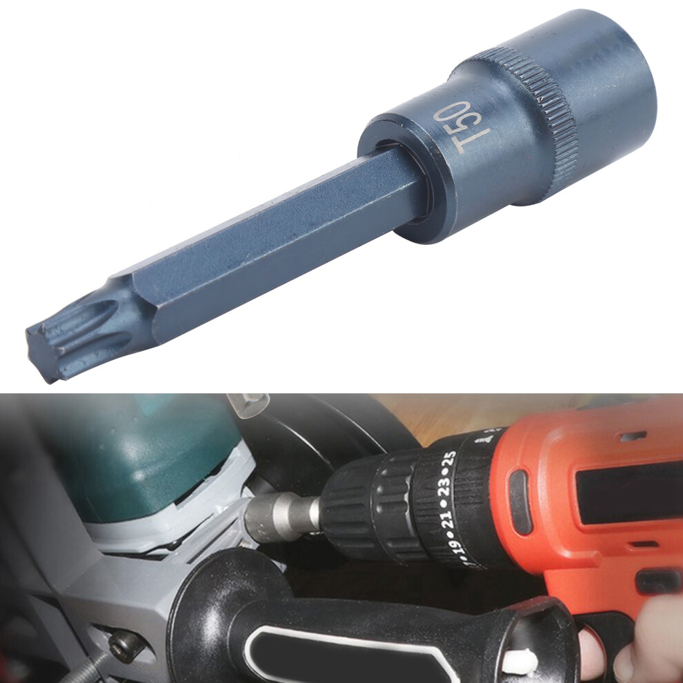 Alloy Steel Electric Quick Wrench Socket Bit T50 1/2X100mm Blue 8371378668683