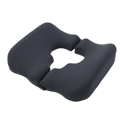 Ventilated Memory Spume Chair Pad for Long Permanent-Black