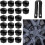 Wheel Nut Covers 20Piece Set 17/19/21mm With Removal Tool AntiTheft Black 19mm 3