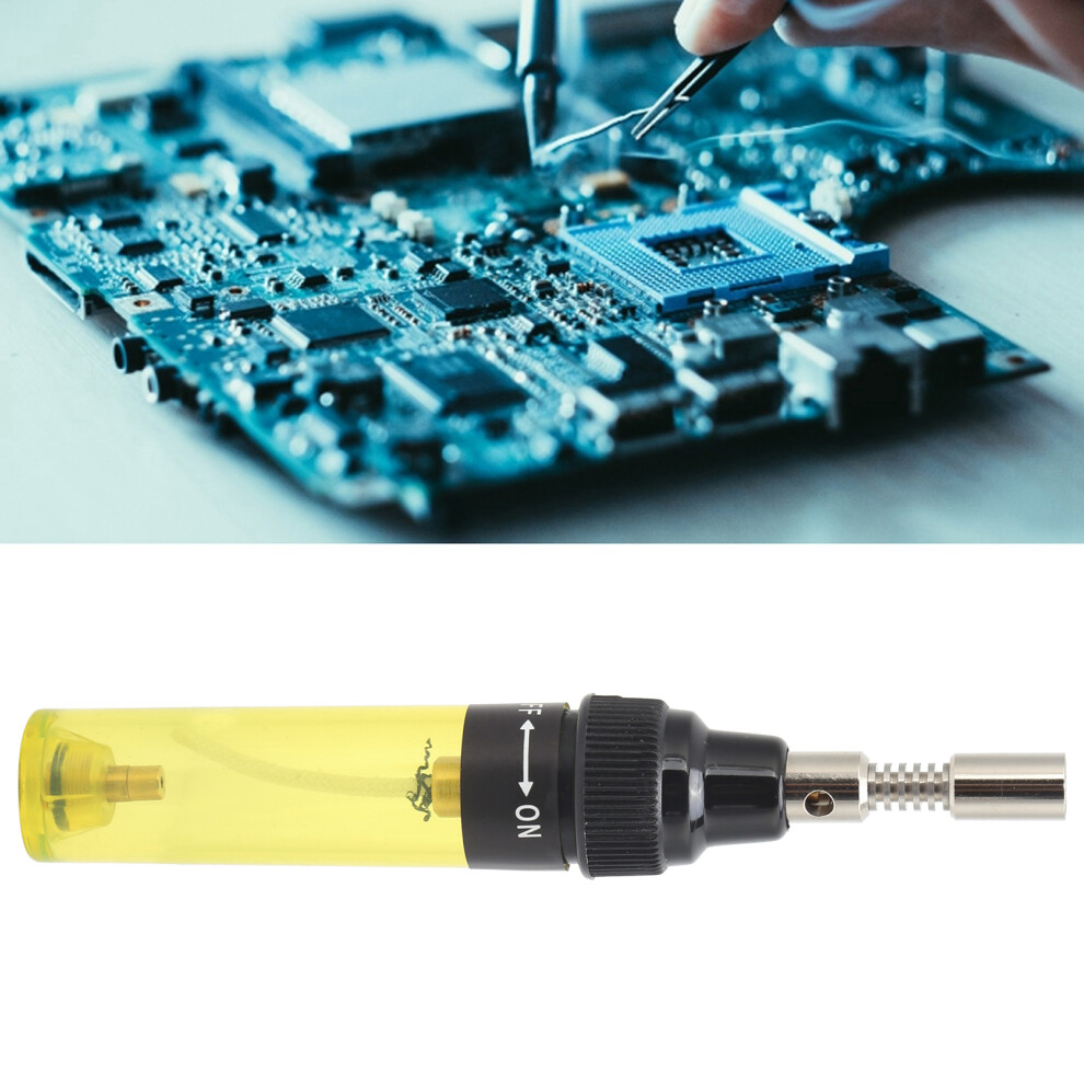 Va-100 8Ml Butane Gas Soldering Iron Portable Tool In Transparent Yellow 8151378670394