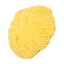Beginner's Yellow Wool Yarn for Dolls - Soft Extensible Ideal for Crafts